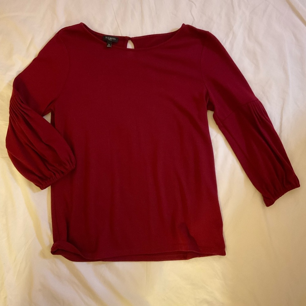 ❌ Talbots Blouse w Balloon Sleeves